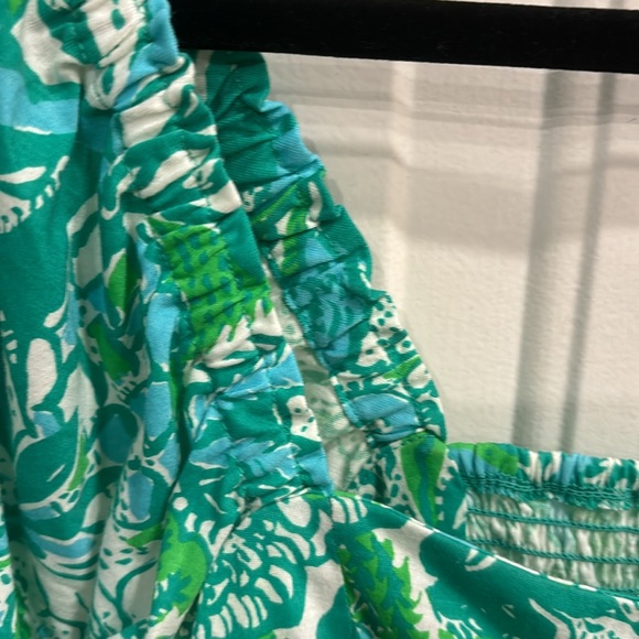 Lilly Pulitzer square necked fun fun dress in Blue and green - Picture 4 of 7